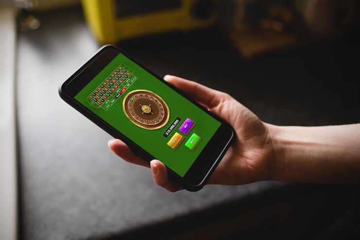 Pengguna mengakses bonus eksklusif untuk mobile di aplikasi hiburan digital wortel21